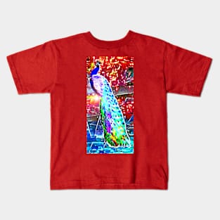 Peacock in Colors Kids T-Shirt